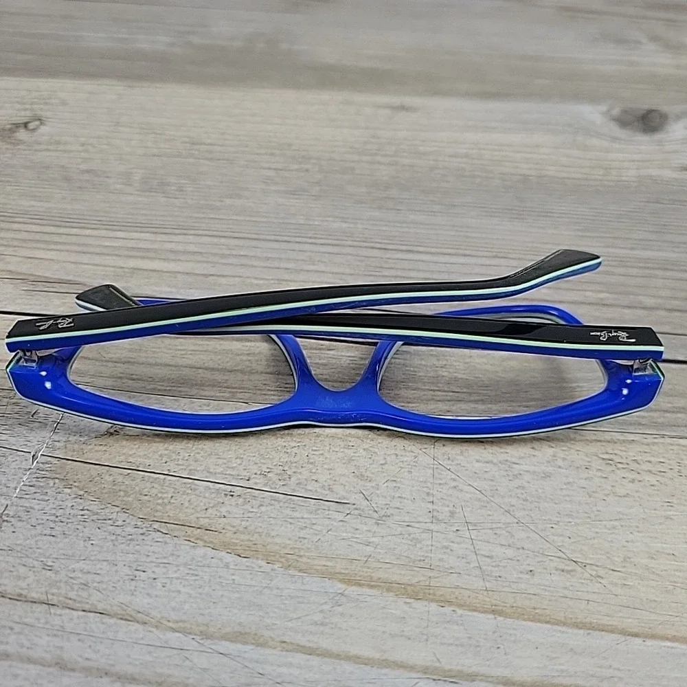 Ray-Ban Jr RB1536 3600 Youth Black Blue Square Eyeglasses 48-16 130 FRAMES ONLY‎
